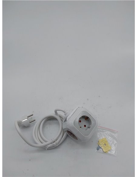 Brennenstuhl Alea Power regleta de enchufes con carga USB y 4 tomas de corriente en forma de cubo (cable de 1,4 m, 2x USB, regle