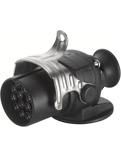 HELLA Conector - 24V - 15polos - Conexión roscada - ADR/GGVS - PA (poliamida) - negro - DIN / ISO: 12098 - Cant.: 1 - 8JA 007 24