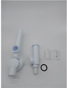 Wirquin Sifón para fregadero de 2 cubetas 30723640, blanco        2