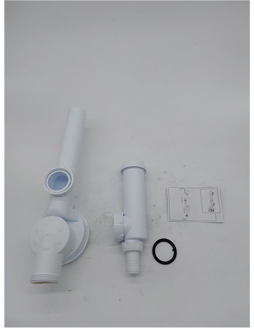 Wirquin Sifón para fregadero de 2 cubetas 30723640, blanco       