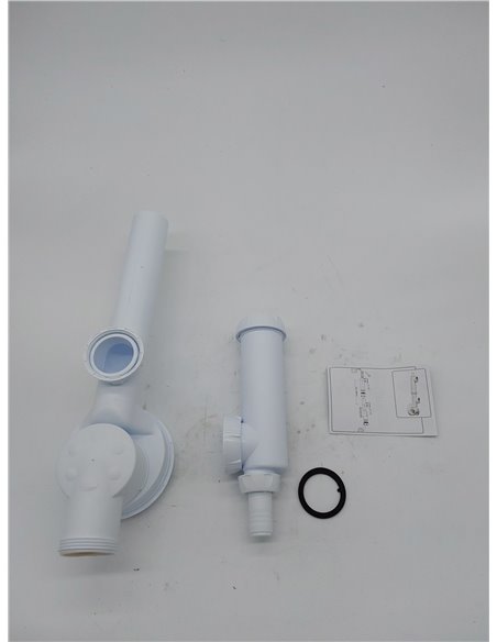 Wirquin Sifón para fregadero de 2 cubetas 30723640, blanco       