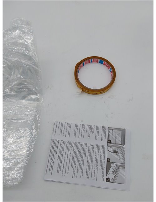 tesamoll Thermo Cover, Cubierta Transparente para el Aislamiento Térmico de Ventanas, Incluye Cinta Adhesiva Doble Cara para una