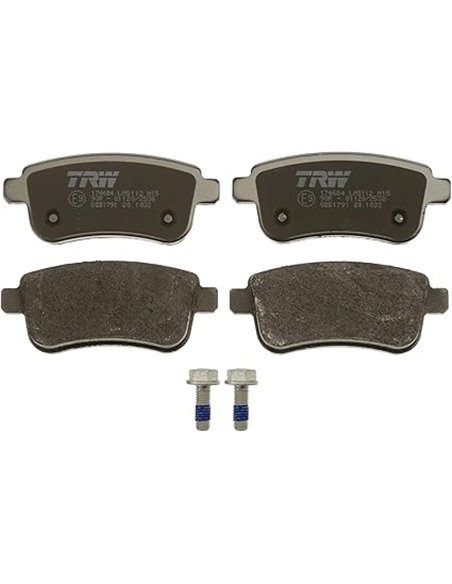 TRW GDB1791 Pastillas de Freno Juego de 4 para Renault Megane III Hatchback (BZ0/1_, B3_) 2008 - Eje Trasero y otros vehículos  