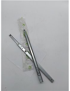 Amig - Juego de 2 Guías Correderas Metálicas Mod.25 de Acero Galvanizado para Cajones de Muebles, Cajoneras o Armarios, Extracci 2