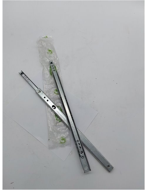 Amig - Juego de 2 Guías Correderas Metálicas Mod.25 de Acero Galvanizado para Cajones de Muebles, Cajoneras o Armarios, Extracci