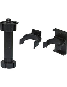 Amig - Kit 4 de Patas y 8 Soportes para Muebles de Cocina | Mod. 9 | Ø47 x 135/160 x Ø16 mm | con Regulación y Espiga | para Zóc