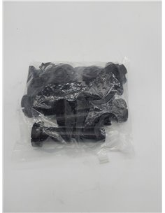 Amig - Kit 4 de Patas y 8 Soportes para Muebles de Cocina | Mod. 9 | Ø47 x 135/160 x Ø16 mm | con Regulación y Espiga | para Zóc 2