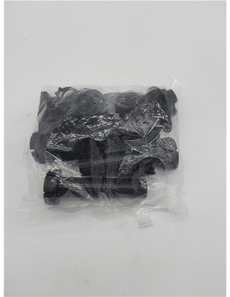 Amig - Kit 4 de Patas y 8 Soportes para Muebles de Cocina | Mod. 9 | Ø47 x 135/160 x Ø16 mm | con Regulación y Espiga | para Zóc