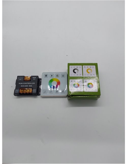 TOPAI Controlador led Dimmer de panel táctil DC 5V-24V 15A*2(Potencia máxima 12V 360W/24V 720W) Regulador de brillo ajustable pa