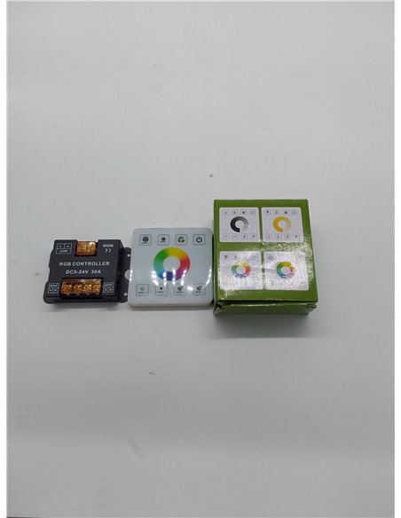 TOPAI Controlador led Dimmer de panel táctil DC 5V-24V 15A*2(Potencia máxima 12V 360W/24V 720W) Regulador de brillo ajustable pa