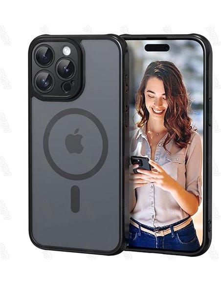Nupcknn Funda Magnética para iPhone 15 Pro MAX con Magsafe, Carga Inalámbrica, Protección Total de Cámara, Antigolpes y Translúc