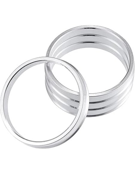 X AUTOHAUX 4pcs OD 74.1mm a ID 66.6mm aleación de aluminio coche Auto Hub Centric Ring       