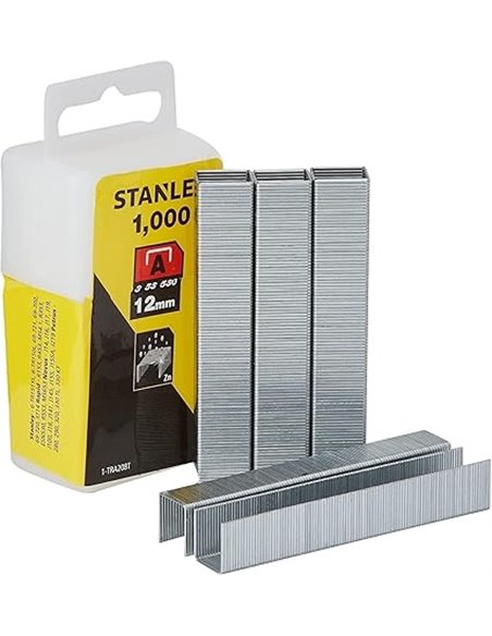 STANLEY 1-TRA208T - Grapa tipo a (5/53/530) 12mm - 1000 u.       