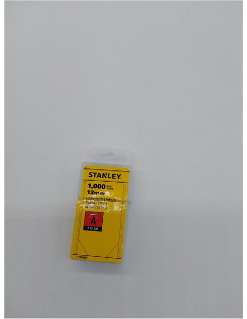 STANLEY 1-TRA208T - Grapa tipo a (5/53/530) 12mm - 1000 u.       