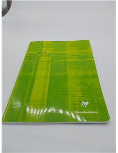 Clairefontaine 63161C - Un cahier piqué 96 pages 21x29,7 cm 90g grands carreaux, couverture carte pelliculée couleur aléatoire   2
