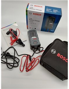 Bosch Cargador de Batería para Coche C30, 3,5 Amperios, con Función de Carga Continua - para Baterías de Plomo-ácido, AGM, Gel,  2