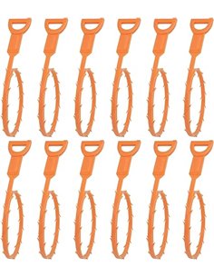 Amazon Basics - Desatascador de obstrucciones de drenaje, serpiente flexible para limpiar eficazmente el cabello y los desechos 