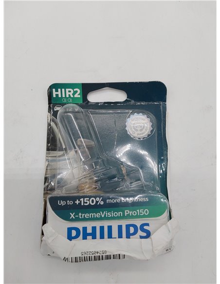 Philips X-tremeVision Pro150 HIR2, Halógena, bombilla faros delanteros +150%, blister individual       