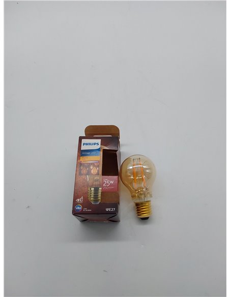 Philips Bombilla Philips LED Vintage Ámbar Tipo A60, Casquillo E27 3.1W, 250 Lúmens, Luz Efecto Llama, 1800k       