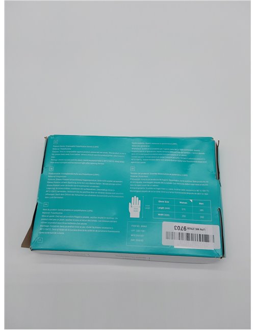 EUROPAPA 200 Unidades De Guantes Desechables De LDPE En Caja, Guantes Desechables Sin LÁTex, Sin Polvo (Mujer 200)       