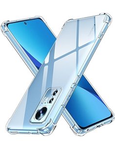 ivoler Funda para Xiaomi 12 Pro, Carcasa Protectora Antigolpes Transparente con Cojín Esquina Parachoques, Suave TPU Silicona Ca