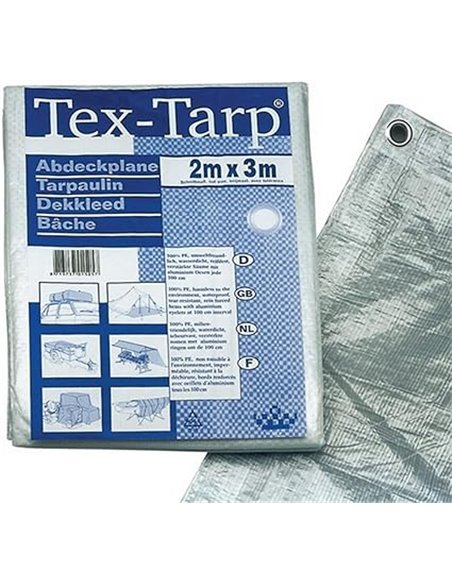 Becker Verpackungen Lona de uso general Multi-Tarp estándar B4000xL5000mm con ojales de aluminio color natural       
