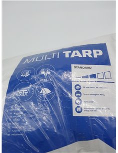 Becker Verpackungen Lona de uso general Multi-Tarp estándar B4000xL5000mm con ojales de aluminio color natural        2
