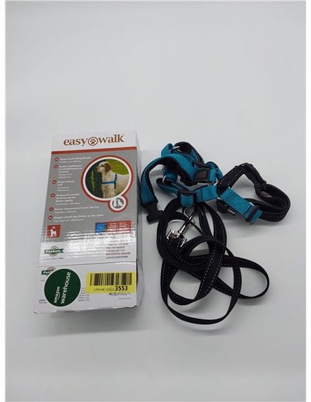 PetSafe Easy Walk Deluxe Arnés Antitirones para Perros, Adiestramiento de Perros, Evita Asfixia, Azul, Mediano, M       
