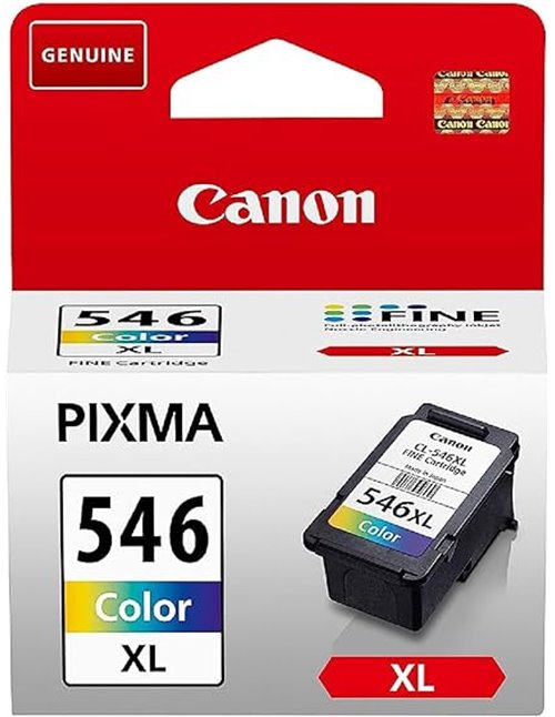 Cartucho de Tinta Color de Alto Rendimiento Canon CL-546XL Original - Imprime hasta 300 Páginas A4 (1 Cartucho) - Compatible con