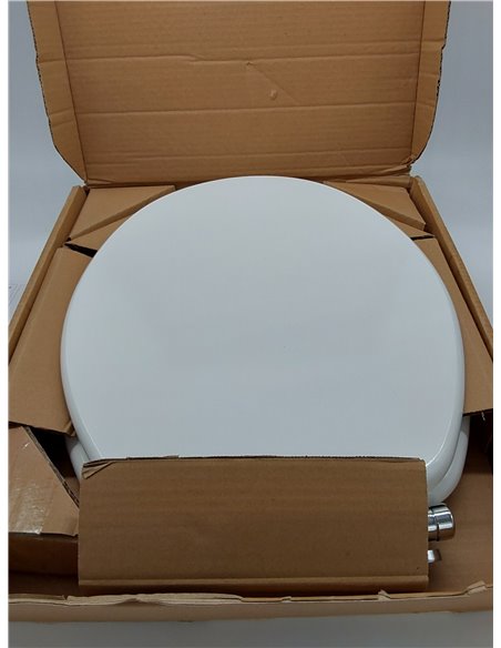 SCHÜTTE - Asiento de inodoro de madera con dispositivo de descenso automático, tapa de madera de tablero de fibra de densidad me