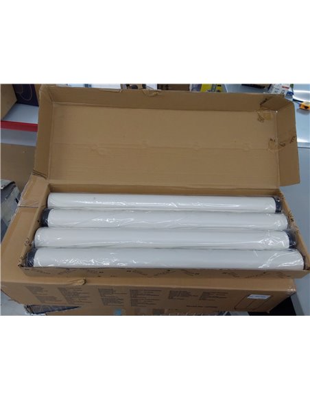 EMUCA - Patas de Mesa Regulables Ø60x710mm, Kit de 4 Patas de Escritorio, Acero, Altura Regulable 710-730mm, Color Blanco       