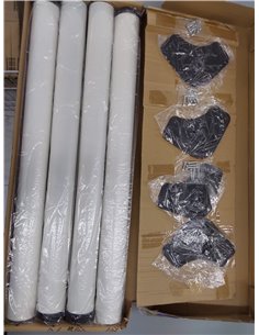 EMUCA - Patas de Mesa Regulables Ø60x710mm, Kit de 4 Patas de Escritorio, Acero, Altura Regulable 710-730mm, Color Blanco        2