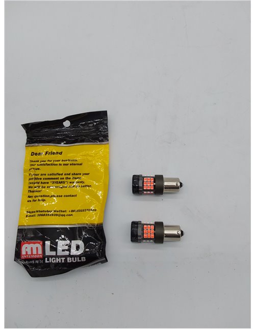 ANTEMOON P21W 1156 BA15S Bombillas LED Canbus Sin Errores Super Brillante 5000LM 12V 24V Rojo 1141 1003 7506 para Luz de Marcha 