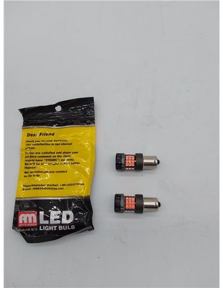 ANTEMOON P21W 1156 BA15S Bombillas LED Canbus Sin Errores Super Brillante 5000LM 12V 24V Rojo 1141 1003 7506 para Luz de Marcha 