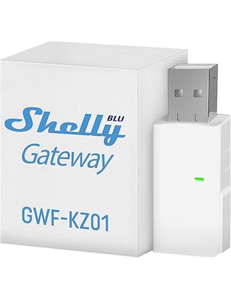 Shelly BLU Gateway, Pasarela WiFi Bluetooth En Un Dongle USB-A, Automatización del Hogar, Compatible con Alexa & Google Home, Ap