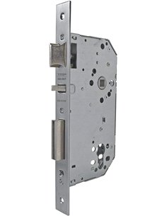 Tesa Assa Abloy 403060HN Cerradura De Embutir Para Puertas De Madera Sin Cilindro Niquelado Entrada 60 mm, Frente Cuadrado 4030 