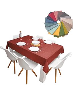 B Beugüen Mantel Mesa Rectangular Algodón Ecológico y Poliester Sostenible Efecto Lino para Salón, Cocina, Comedor o Jardín (200