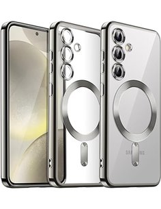 JETech Funda Suave Claro para Samsung Galaxy S24 6,2 Pulgadas, Lente Cámara Protección Completa, Compatible con MagSafe Carga In