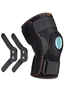 Thx4COPPER Rodillera plegable con rótula abierta ajustable con correas paralelas y estabilizadores de doble cara, rodillera de c