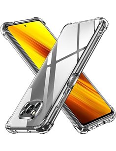 ivoler Funda para Xiaomi Poco X3 Pro/Xiaomi Poco X3 NFC/Xiaomi Poco X3, Carcasa Protectora Antigolpes Transparente con Cojín Esq