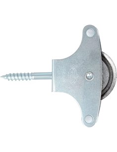 Amig - Polea para tendederos de ropa | Acero | Roldana metálica de 39mm | Incluye tornillo de sujeción y guías       