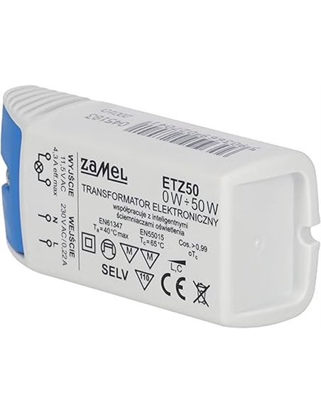 LEDIX ETZ-50 Transformador electrónico de 12 V, 50 W       