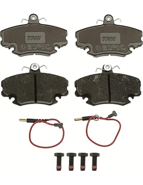 TRW GDB400 Pastillas de Freno Juego de 4 para Renault Clio MIO II (BB_, CB_) 1998-2016 Eje Delantero y otros vehículos