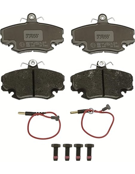 TRW GDB400 Pastillas de Freno Juego de 4 para Renault Clio MIO II (BB_, CB_) 1998-2016 Eje Delantero y otros vehículos