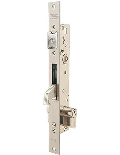 Tesa Assa Abloy 4240253NI Cerradura Monopunto De Palanca Basculante Para Perfiles Metálicos Inoxidable Entrada 25 mm 2240       