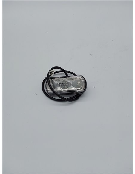 HELLA Luz de gálibo - Shapeline Tech - LED - 12V / 24V - atornillado - SAE - Color de tulipa: transparente - Cable: 500mm - 2pol