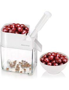 Tescoma VACIADOR DE Cerezas Handy, plástico,Acero Inoxidable, Colores Variados, 18.5 x 11.5 x 20.5 cm       