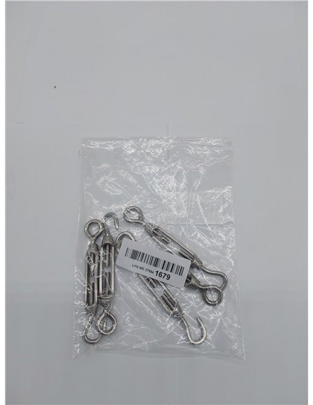 H&S Tensor de Cables de Alta Resistencia para Cuerda de Tendedero y Alambre - 5uds - Tensores para Cable de Acero Inoxidable M4 