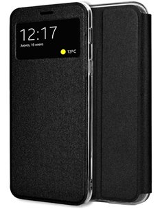 Tumundosmartphone Funda Libro Soporte con Ventana para Xiaomi Redmi Note 13 4G Color Negra       
