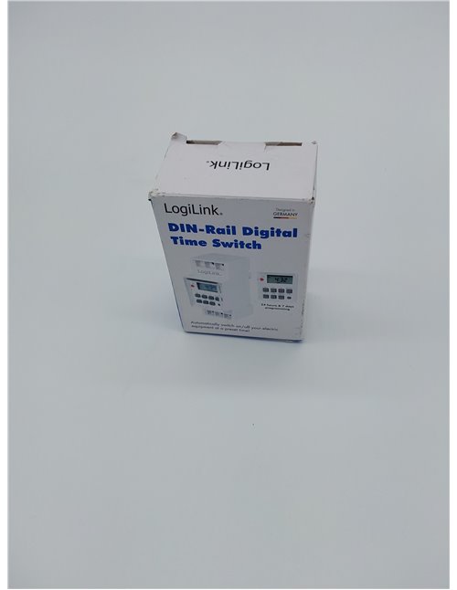 LogiLink ET0010 ET0010-DIN-Rail - Temporizador con Temporizador Digital y Pantalla LCD para Cambiar fácilmente por Ejemplo Luces